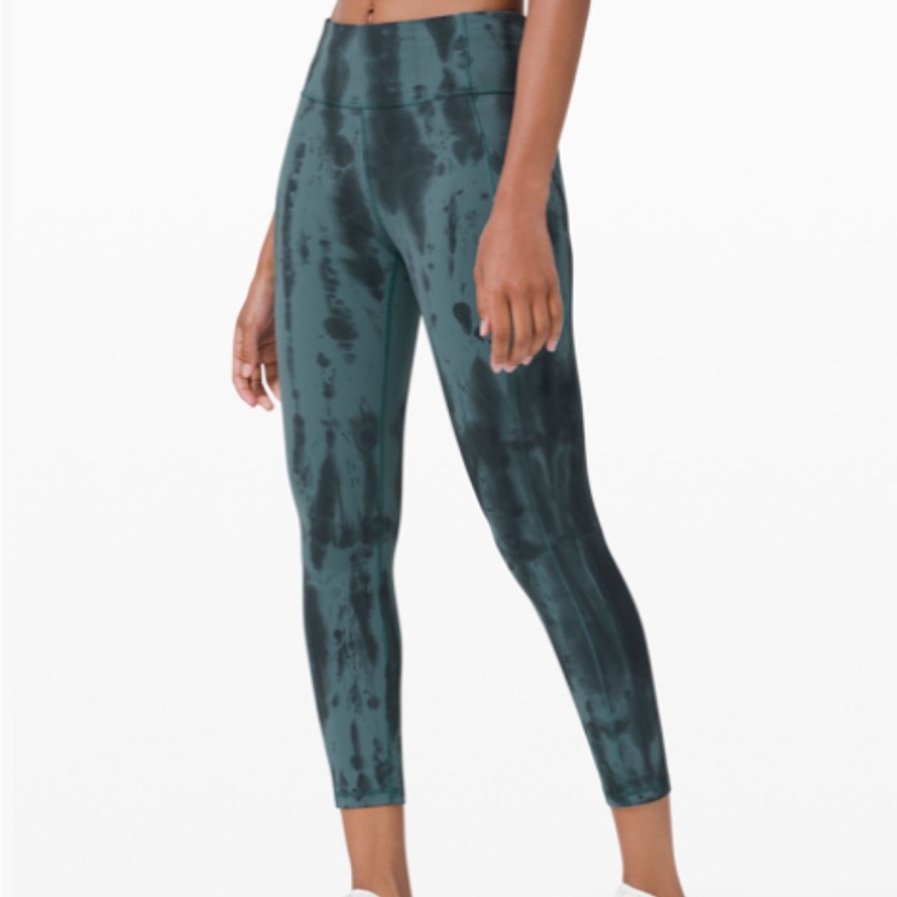 Lululemon Invigorate High-Rise Tight 25’’ Size 12 Forest Shibori Desert Teal